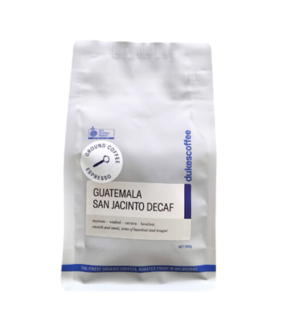 Dukes Coffee - Organic Coffee - Guatemala San Jacinto DECAF Ground
