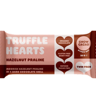 Chow Cacao Truffle Hearts - Hazelnut Praline 26g
