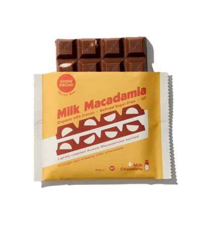 Chow Cacao Chocolate Bar - Milk Macadamia 60g