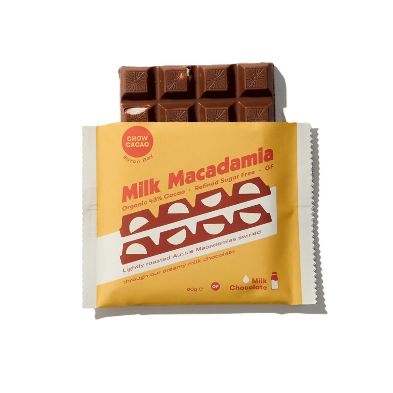 Chow Cacao Chocolate Bar - Milk Macadamia 60g