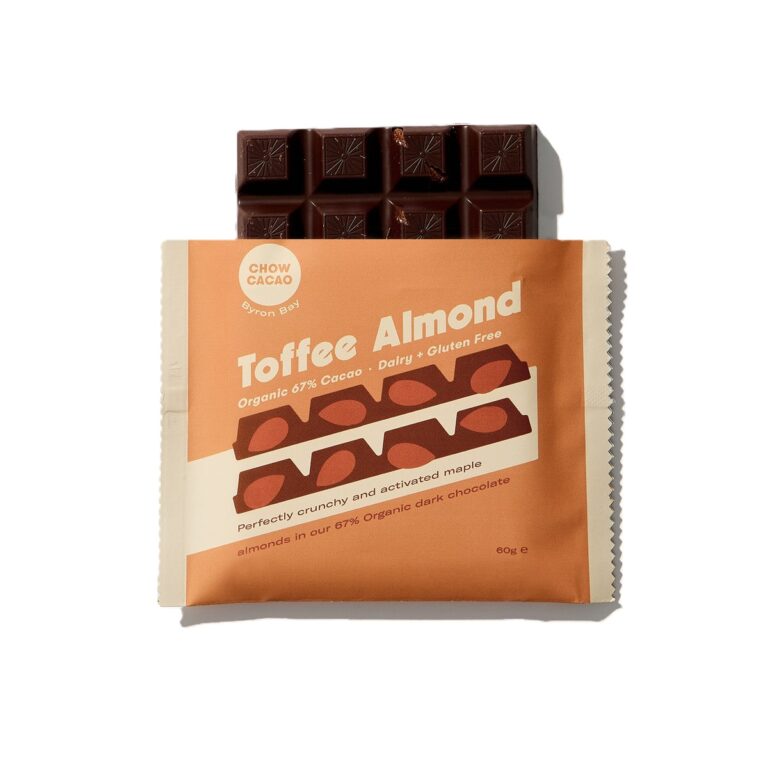 Chow Cacao Chocolate Bar - Toffee Almond 60g