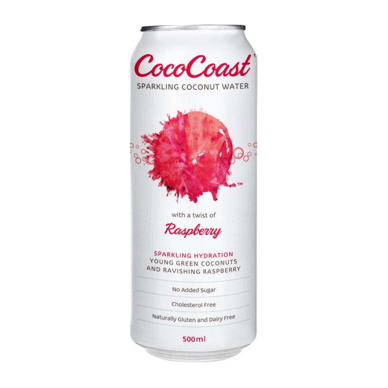 CocoCoast - Sparkling Coconut Water with Raspberry 500ml