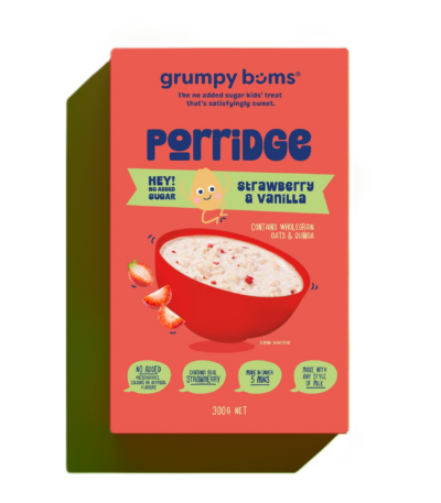 Grumpy Bums Porridge - Strawberry & Vanilla 300g