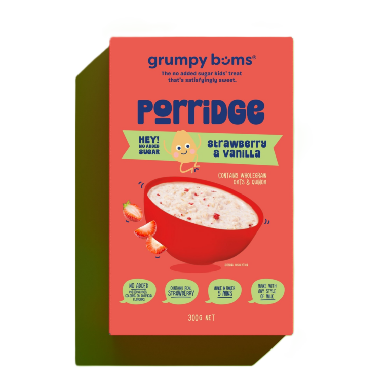 Grumpy Bums Porridge - Strawberry & Vanilla 300g