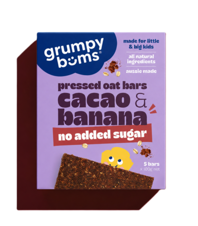 Grumpy Bums Pressed Oat Bars - Cacao & Banana 100g