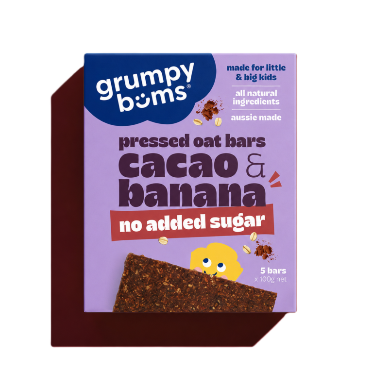 Grumpy Bums Pressed Oat Bars - Cacao & Banana 100g