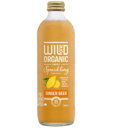 Wild One - Organic Sparkling Mineral Water - Ginger Beer 345ml