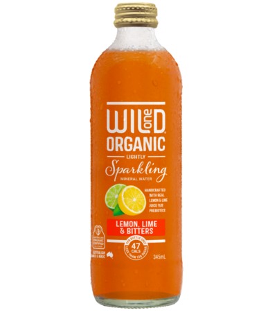 Wild One - Organic Sparkling Mineral Water - Lemon, Lime & Bitters 345ml
