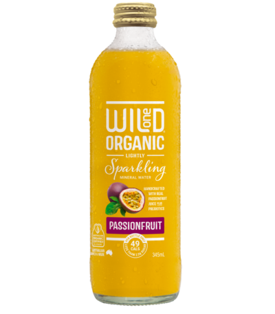 Wild One - Organic Sparkling Mineral Water - Passionfruit 345ml