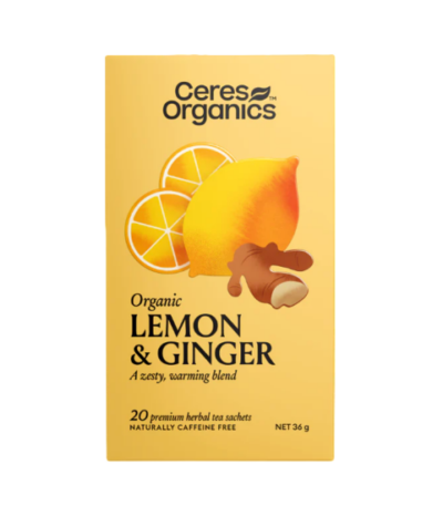 Ceres Organics - Organic Herbal Tea - Lemon & Ginger 20 tea bags