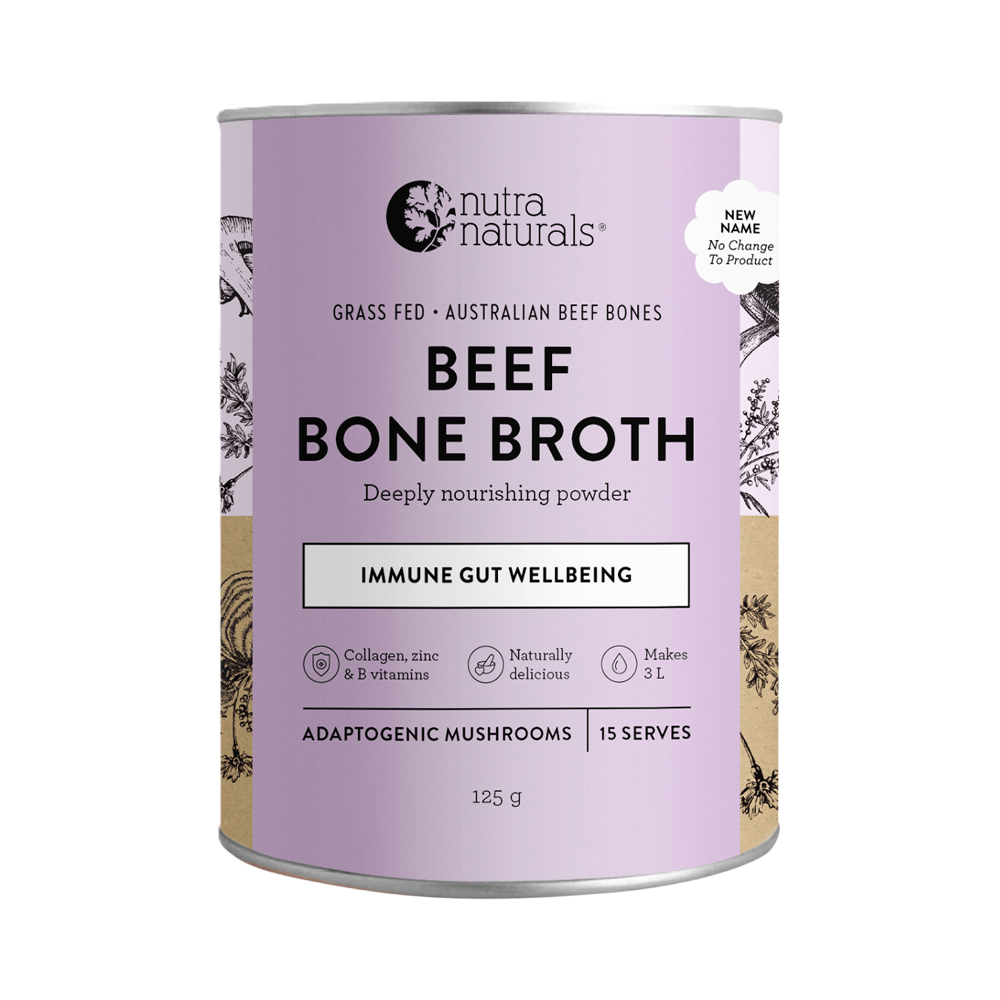 Nutra Organics - Beef Bone Broth - Adaptogenic Mushrooms 125g